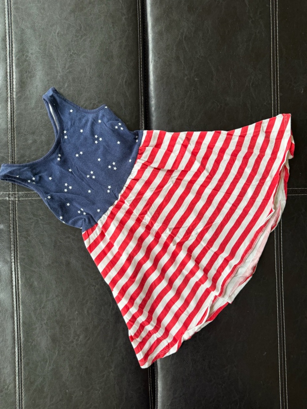 Jumping Beans - Blue & Red Striped Star Tank Dress